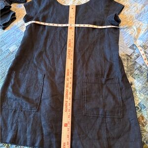 Eileen Fisher Black linen Shift Dress